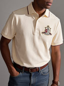 Kappa Alpha Psi Acadia White Coat of Arm Polo Cotton Polo