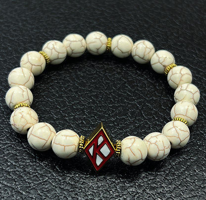 Kappa Alpha Psi Floating K Beaded Bracelet