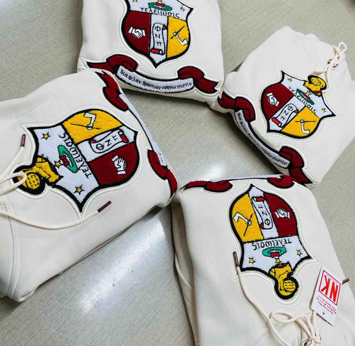 The cream color adds a touch of sophistication to your wardrobe and is perfect for any occasion. With its comfortable fit and classic design, this hoodie is sure to become a staple in your collection. Show off your pride and support for Kappa Alpha Psi with this stylish and functional piece of clothing.