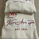Exclusive Kappa Alpha Psi Stitched Embroidery unique Hoodie. This is the perfect long-sleeved hoodie to wear while showing off your Kappa Alpha Psi fraternity lettering. A comfortable 100% cotton  with a twill Greek letters embroidery across the chest give you the perfect fit. This hoodie is also a perfect gift or your favorite Kappa Man.