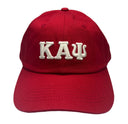 Show your love for Kappa Alpha Psi with this stylish crimson baseball hat. Perfect for members of the fraternity , this hat is a must-have addition to your collection. Wear it to events, parties or just on a casual day out. This hat features the iconic Kappa Alpha Psi design that is sure to turn heads and make a statement.
