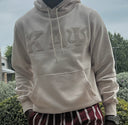 ΚΑΨ Embroidery Cream Hoodie - NUPE KAVE