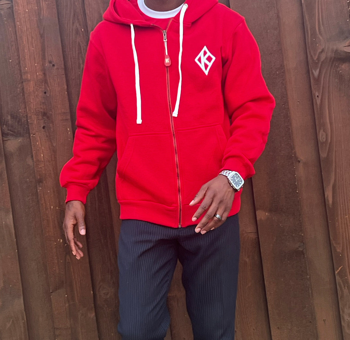 3D Floating K Classic Red Hoodie