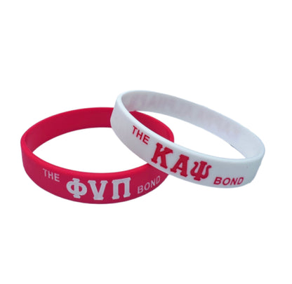 Show your pride for Kappa Alpha Psi with this "THE BOND" silicone band. Perfect for fraternity members, this collectible is a must-have for any historical memorabilia or fraternal organization enthusiast. The bold design features the iconic Kappa Alpha Psi emblem, making it a great addition to any jewelry collection. Made of high-quality silicone, this band is durable and suitable for everyday wear