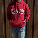 Kappa Alpha Psi Premium Double Stitched Appliqué Embroidery Lettered Hoodie. This is the perfect long-sleeved hoodie to wear while showing off your Kappa Alpha Psi fraternity lettering. A comfortable 100% cotton tee with a twill Greek letters embroidery across the chest give you the perfect fit. This hoodie is also a perfect gift for your favorite Kappa Man.