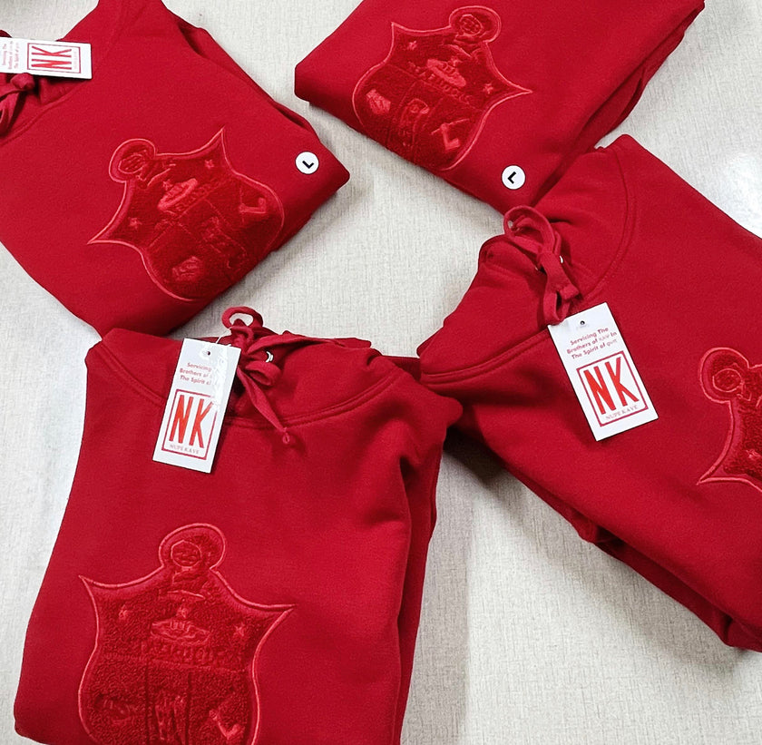 Red Chenille Hoodie - Shield Chenille Ultimate Comfort and Style – NUPE ...