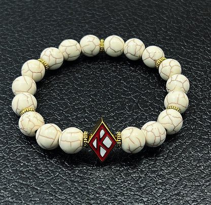 Kappa Alpha Psi Floating K Beaded Bracelet