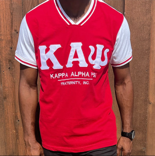 Kappa Alpha Psi T Shirt Red & White