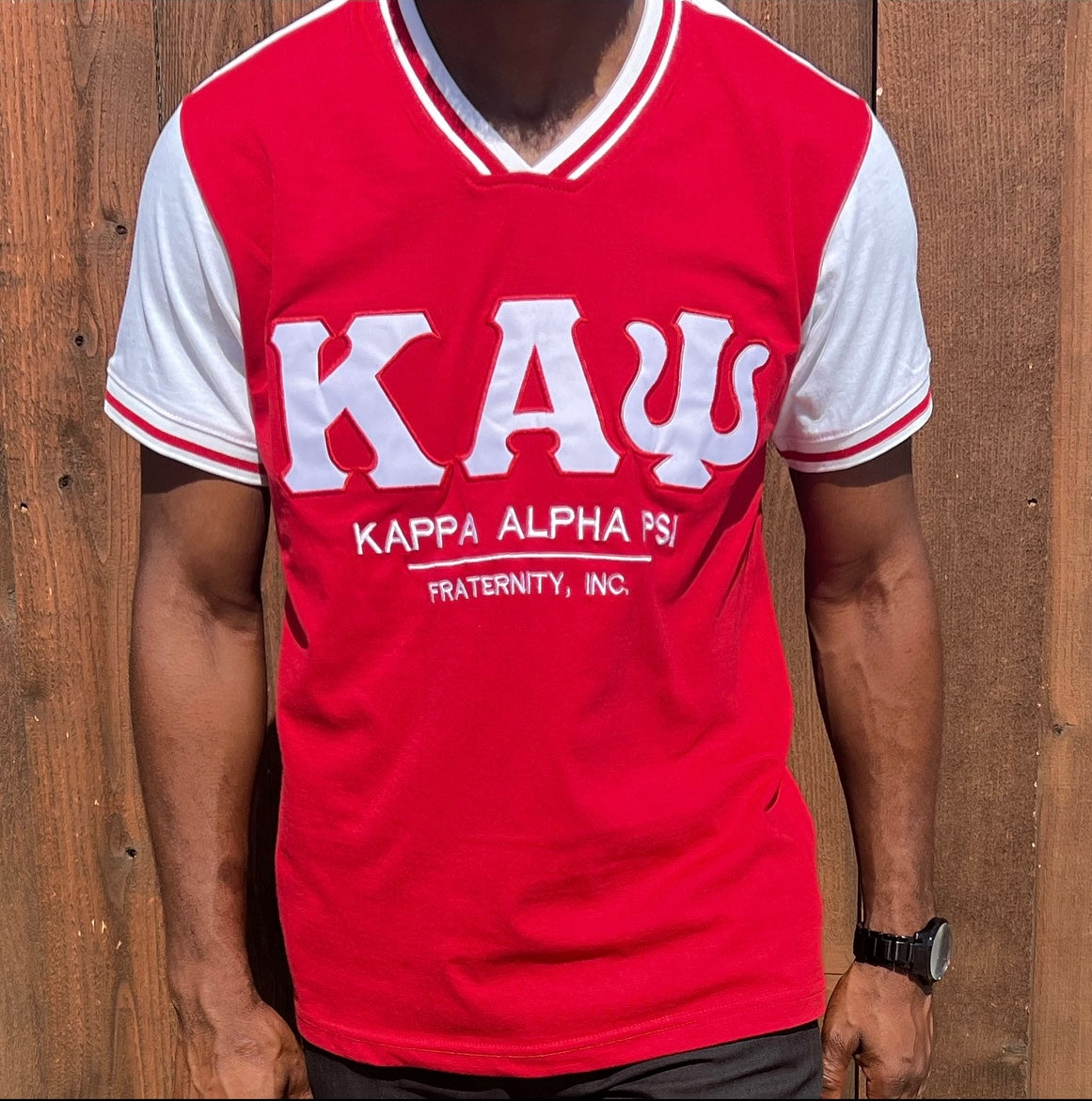 Show off your style with this Kappa Alpha Psi T-Shirt. This fashionable shirt is perfect for men who want to stay on trend. Made from high-quality materials, this shirt is sure to last you a long time. The shirt is perfect for any occasion, whether you're running errands or going out with friends.