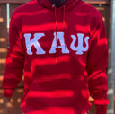 Show your love for Kappa Alpha Psi with this stylish red and white hoodie. Made by the Nupe KAve brand, Kappa, this hoodie is perfect for men who want to stay comfortable while still looking their best. The hoodie features beautiful embroidery that displays the fraternity's iconic letters, making it a great choice for any member.
