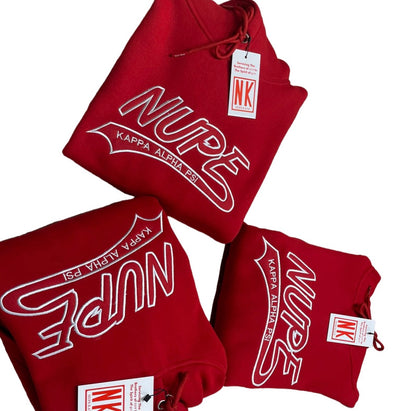 Nupe Kave Exklusive Kappa Alpha Psi Embroidery Hoodie - Crimson