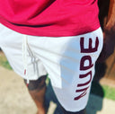 “NUPE” Cream Shorts