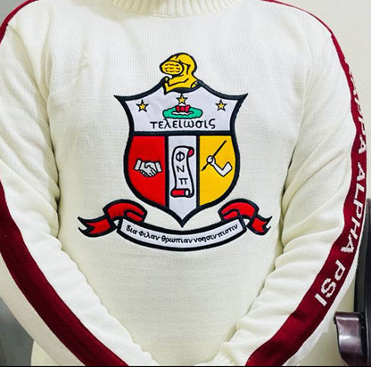 Kappa Alpha Psi Embroidery Cream Sweater