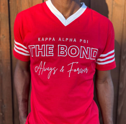 Kappa Alpha Psi “The Bond” Embroidery T Shirt Red And white