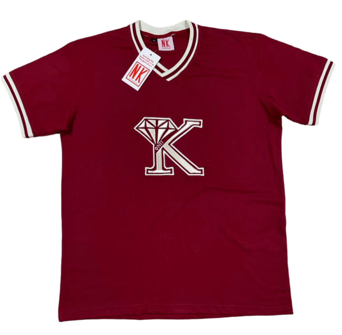 This Kappa alpha Psi Diamond K shirt is perfect for any stylish man's wardrobe. Made with high-quality materials, it's both comfortable and durable. The design features the iconic Diamond K logo, making it a must-have for any Kappa alpha Psi member .