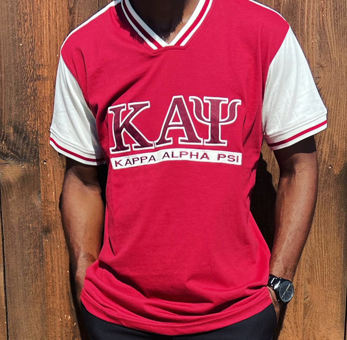 Kappa Alpha Psi T Shirt Crimson & Cream