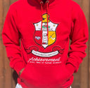 Introducing the Kappa Alpha Psi "Shield" hoodie, a stylish and comfortable addition to any wardrobe. Showcasing the iconic shield logo of the historic fraternity, this hoodie is perfect for any Kappa Alpha Psi member .  Crafted from high-quality materials, this hoodie is designed to withstand the test of time. With a classic design and comfortable fit, it is the perfect choice for any casual occasion. Ideal for men, this hoodie is a must-have for any fashion-conscious individual looking to make a statement.