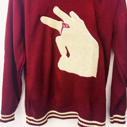 Exclusive Kappa Alpha Psi Double Stitched Appliqué Embroidery Crimson Sweater. This is the perfect long-sleeved Sweater to wear while showing off your Kappa Alpha Psi fraternity . A comfortable 100% cotton with a twill embroidery across the chest give you the perfect fit. This sweater is also a perfect gift for your favorite Kappa Man.