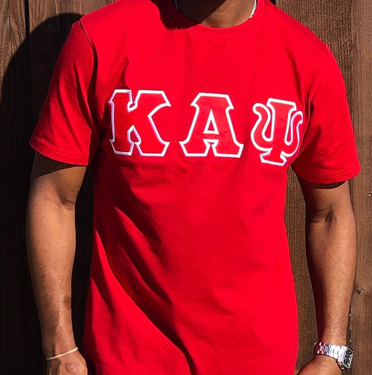 dump offset indsats Kappa Alpha Psi Embroidery T Shirt - Red/ Wht – Nupekave