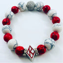 Kappa Alpha Psi fraternity exclusive Glass Beaded Bracelet on elastic stretch rope; simple and elegant. Easy bracelet to slide on and off wrist. The color of amber beads may vary from bracelet to bracelet due to each bracelet being hand made from natural materials with a personal touch.