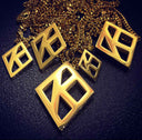 ΚΑΨ Floating K Gold Cuban Necklace - NUPE KAVE