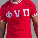 Exclusive Kappa Alpha Psi Double Stitched Appliqué Embroidery Lettered T-shirt . This is the perfect short-sleeved shirt to wear while showing off your Kappa Alpha Psi fraternity lettering. A comfortable 100% cotton tee with a twill Greek letters embroidery across the chest give you the perfect fit. This shirt is also a perfect gift for your favorite Kappa Man.