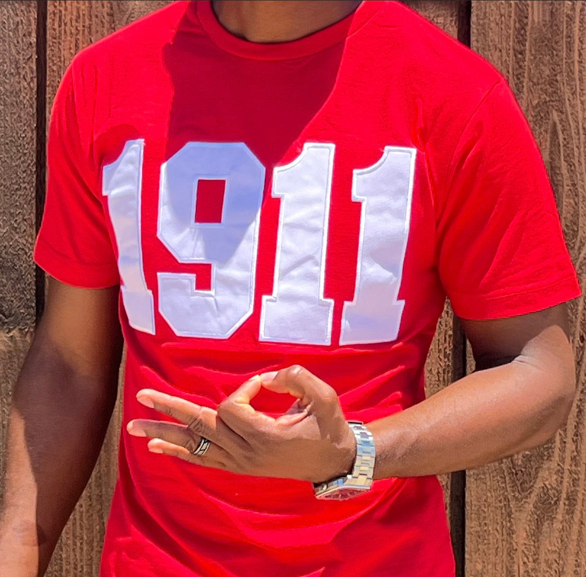 Kappa Alpha Psi 1911 Embroidery T Shirt Red Wht is Nupekave