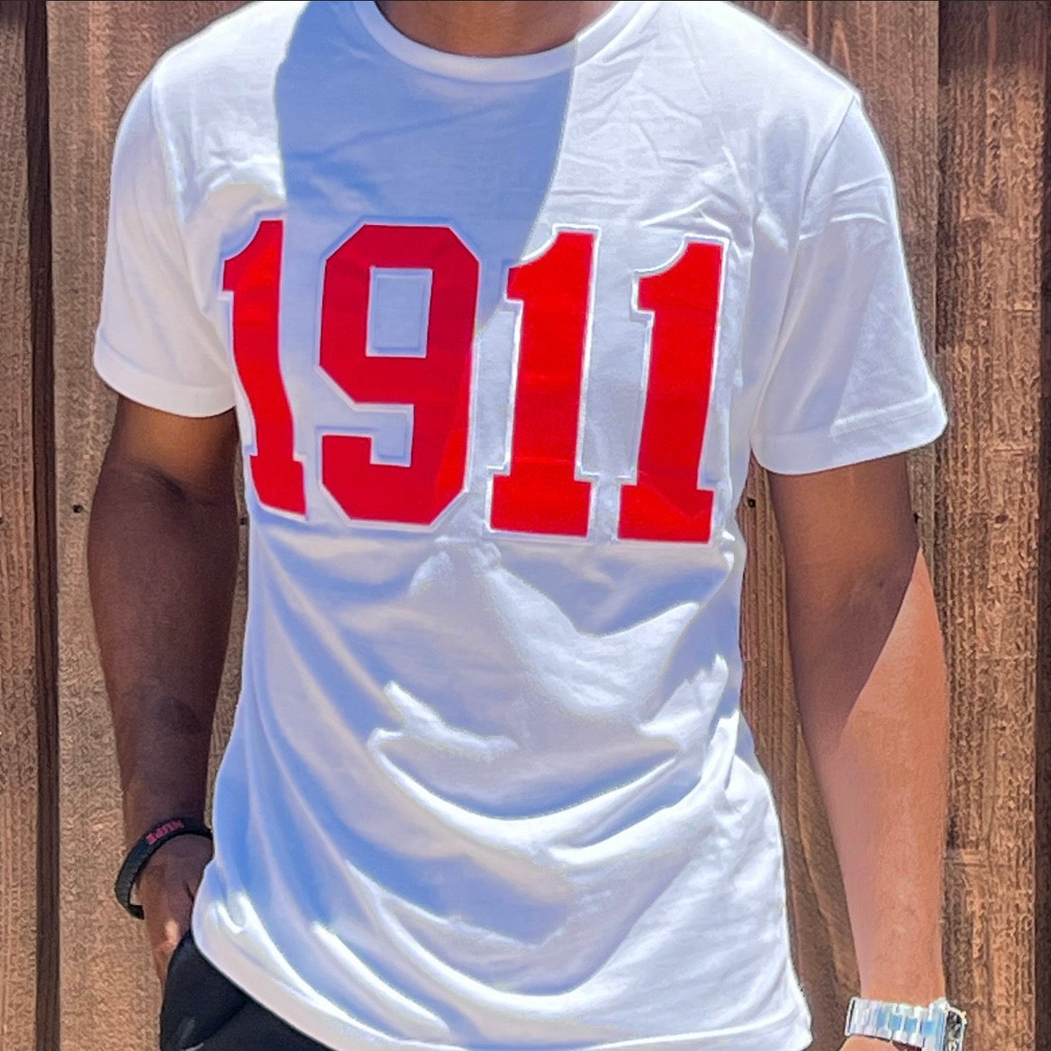 Embroidery 1911 T Nupekave White/ Shirt - – Psi Alpha Kappa Red