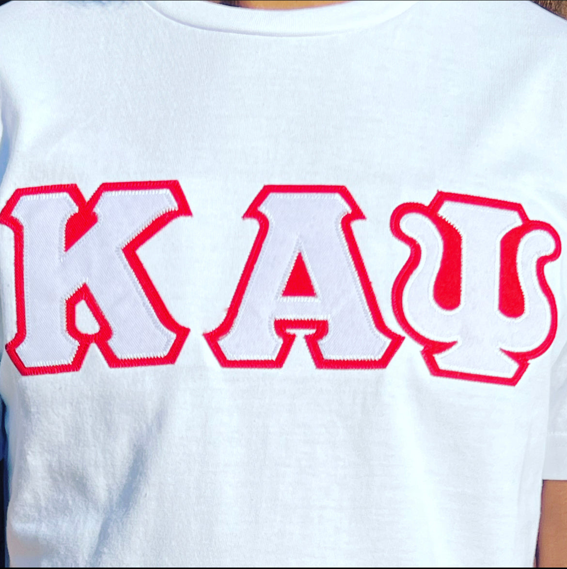 Red and white store kappa shirt