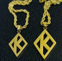 ΚΑΨ Floating K Gold Rope Necklace - NUPE KAVE