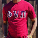 Nupe Kave Exclusive Kappa Alpha Psi Double Stitched Appliqué Embroidery Lettered T-shirt . This is the perfect short-sleeved shirt to wear while showing off your Kappa Alpha Psi fraternity lettering. A comfortable 100% cotton tee with a twill Greek letters embroidery across the chest give you the perfect fit. This shirt is also a perfect gift for your favorite Kappa Man.
