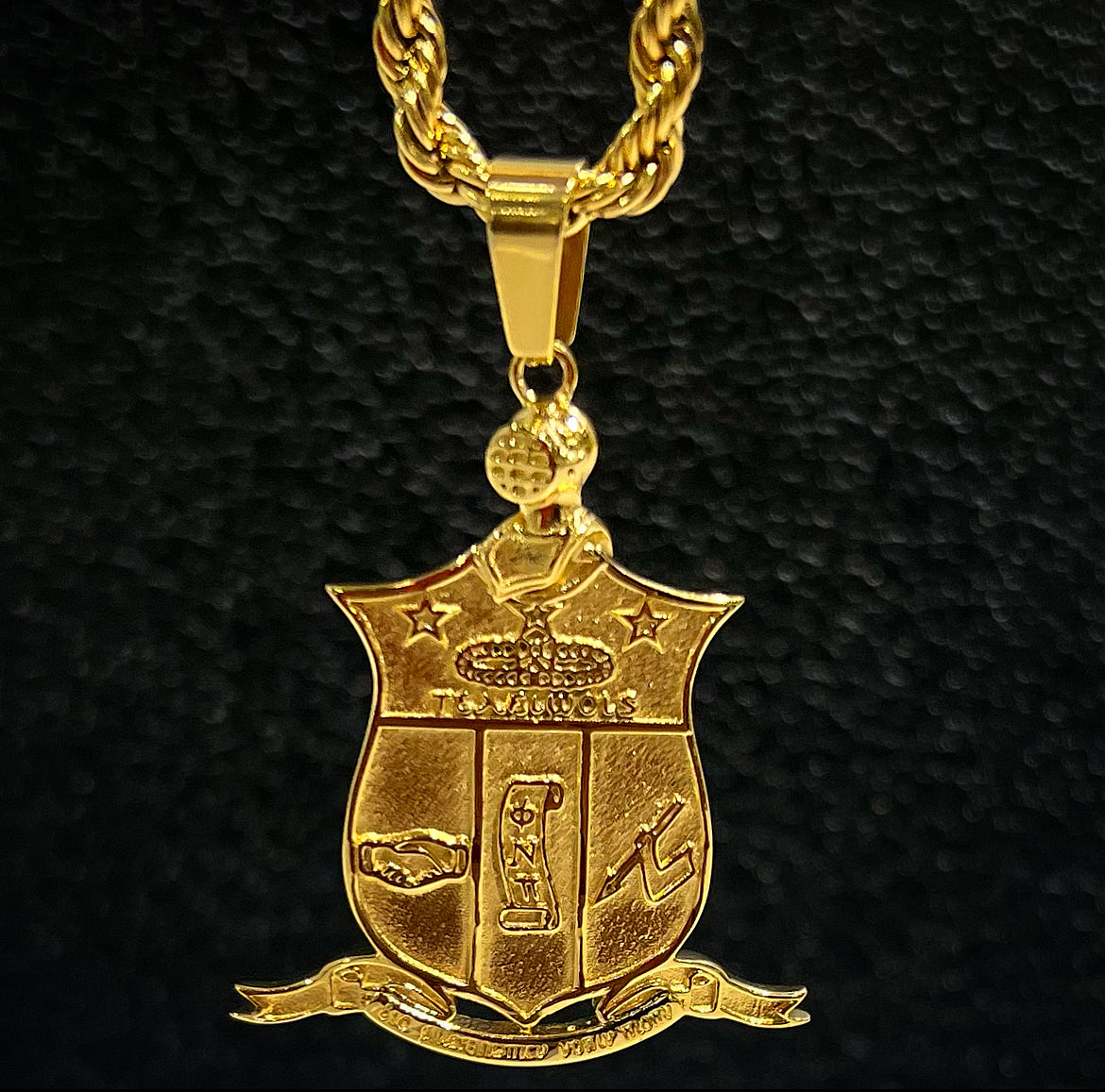 Kappa Alpha Psi Shield Necklace - Gold