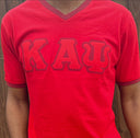 Exclusive Kappa Alpha Psi Double Stitched Appliqué Embroidery Lettered T-shirt . This is the perfect short-sleeved shirt to wear while showing off your Kappa Alpha Psi fraternity lettering. A comfortable 100% cotton tee with a twill Greek letters embroidery across the chest give you the perfect fit. This shirt is also a perfect gift for your favorite Kappa Man.