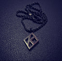 ΚΑΨ Floating K Black Rope Necklace