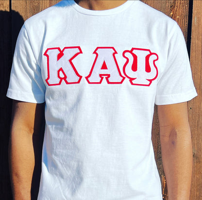 Kappa Alpha Psi Red & White Embroidery T-Shirt