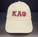 Show your love for Kappa Alpha Psi with this stylish cream baseball hat. Perfect for members of the fraternity , this hat is a must-have addition to your collection. Wear it to events, parties or just on a casual day out. This hat features the iconic Kappa Alpha Psi design that is sure to turn heads and make a statement.