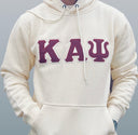 Kappa Alpha Psi Premium Double Stitched Appliqué Embroidery Lettered Hoodie. This is the perfect long-sleeved hoodie to wear while showing off your Kappa Alpha Psi fraternity lettering. A comfortable 100% cotton tee with a twill Greek letters embroidery across the chest give you the perfect fit. This hoodie is also a perfect gift or your favorite Kappa Man.