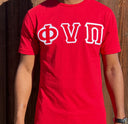 Exclusive Kappa Alpha Psi Double Stitched Appliqué Embroidery Lettered T-shirt . This is the perfect short-sleeved shirt to wear while showing off your Kappa Alpha Psi fraternity lettering. A comfortable 100% cotton tee with a twill Greek letters embroidery across the chest give you the perfect fit. This shirt is also a perfect gift for your favorite Kappa Man.