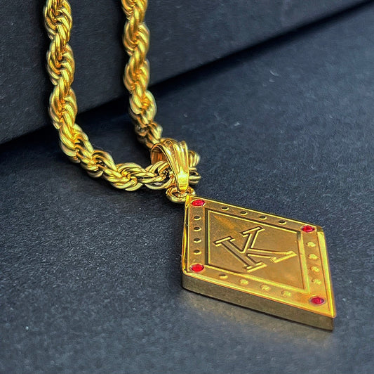 A beyond stunning Kappa Alpha Psi necklace and charm made with 24k solid gold Plated. This pendant is made to last for generations and generations, perfect for that special Kappa Alpha Psi member. The ultimate gift to show off your fraternity pride is here!  • Official Kappa Alpha Psi Licensed Product: passed through examination and requirements by the Fraternity as a whole.